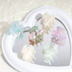 6pcs Acetate Hair Claw Mini Ponytail Hair Clip Hair Accessories