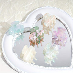 6pcs Acetate Hair Claw Mini Ponytail Hair Clip Hair Accessories