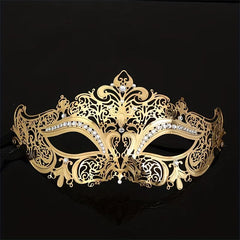 Half Face Rhinestone Mask Halloween Party Accessory
