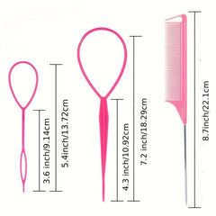 2000pcs Hair Accessories Tool Set for Girls with Rattail Comb & Rubber Bands