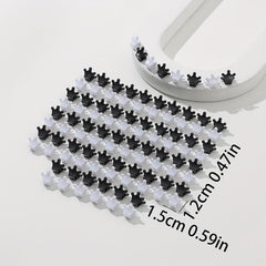 100pcs Mini Crown Shape Hair Claw Braid Hair Clip Hair Accessories