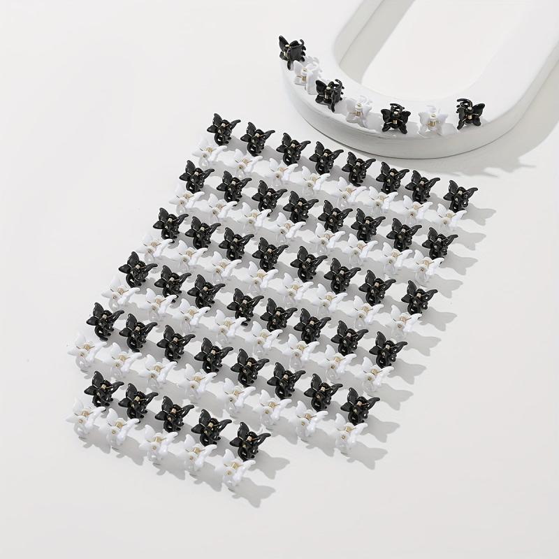 100pcs Mini Butterfly Shaped Hair Claw for Women Girls Baby Toddlers