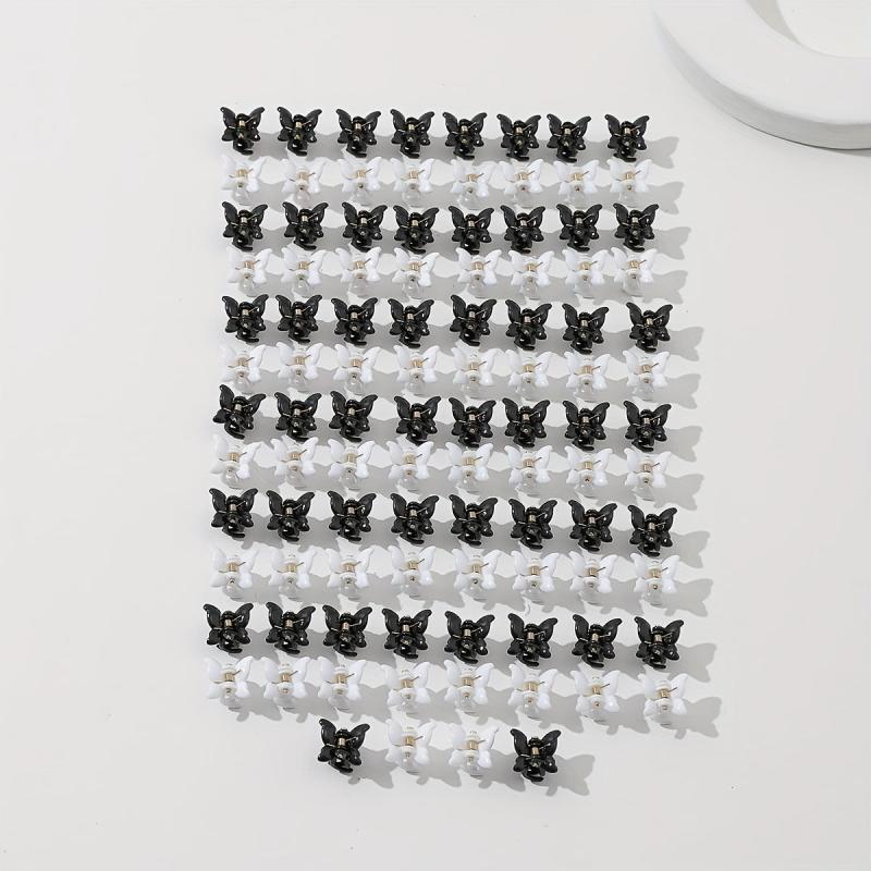 100pcs Mini Butterfly Shaped Hair Claw for Women Girls Baby Toddlers