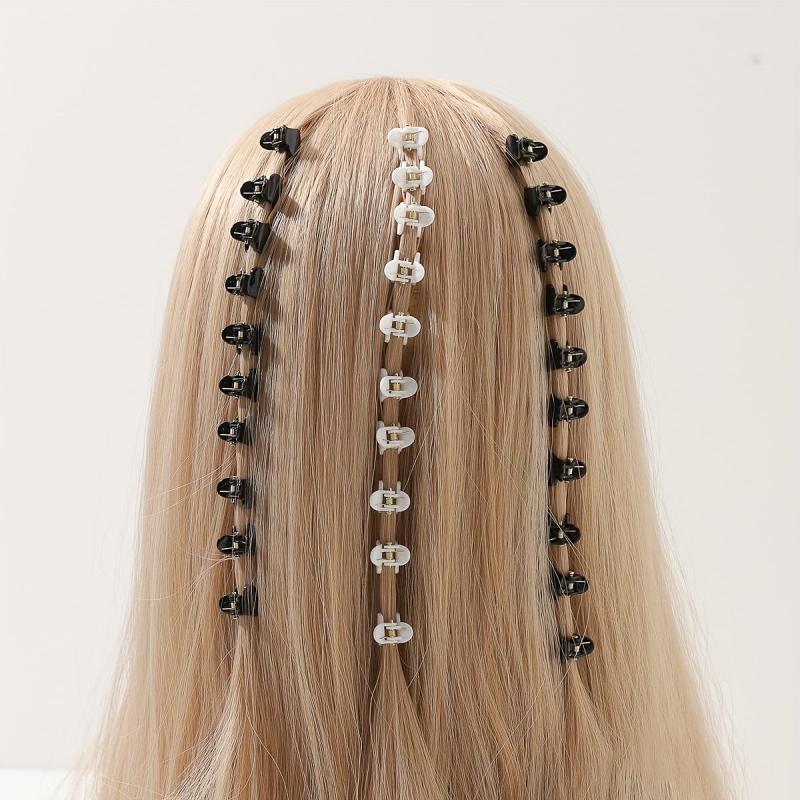 100pcs Mini Glossy Hair Claw Heart Shaped Hair Claw Nonslip Ponytail Holder