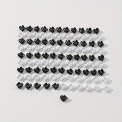 100pcs Mini Glossy Hair Claw Heart Shaped Hair Claw Nonslip Ponytail Holder