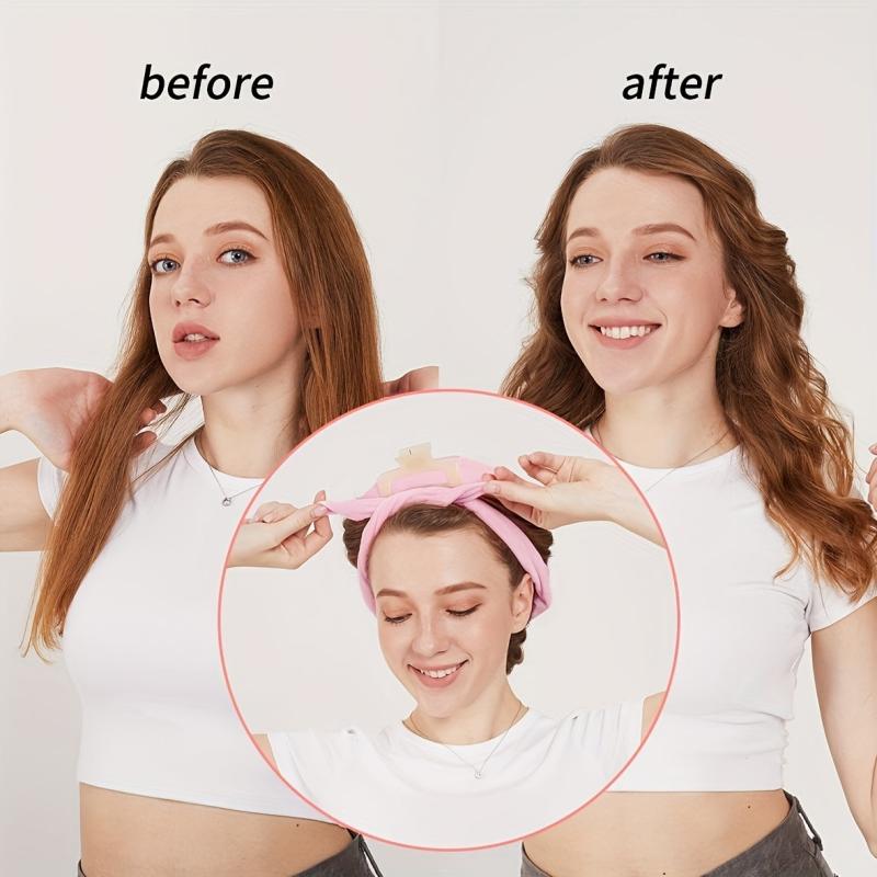 Silk Heatless Curling Rod Headband - Soft Hair Rollers For Women Girls