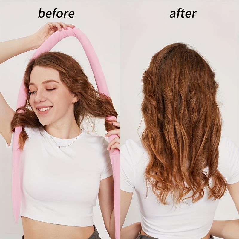 Silk Heatless Curling Rod Headband - Soft Hair Rollers For Women Girls