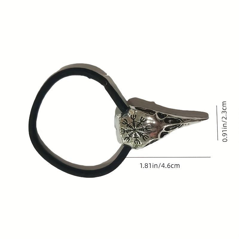Viking Crow Skull Head Rope Silvery Hair Tie Hair Accessories
