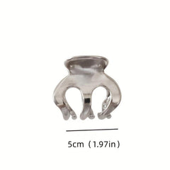 Metallic Hair Claw Clip Set Mini Hair Clip Women Girls