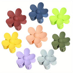 8pcs Hair Claw Flower Shark Claw Mini Hair Clip Ponytail Holder Hair Accessories