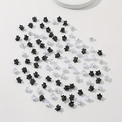 100pcs Flower Shaped Mini Hair Claw Ponytail Holder
