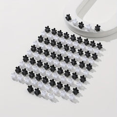 100pcs Flower Shaped Mini Hair Claw Ponytail Holder