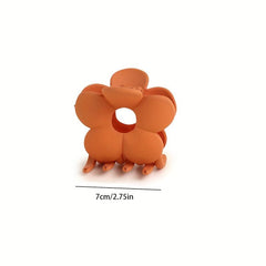 Frosted Big Flower Hair Claw Back Head Mini Shark Claw Headdress