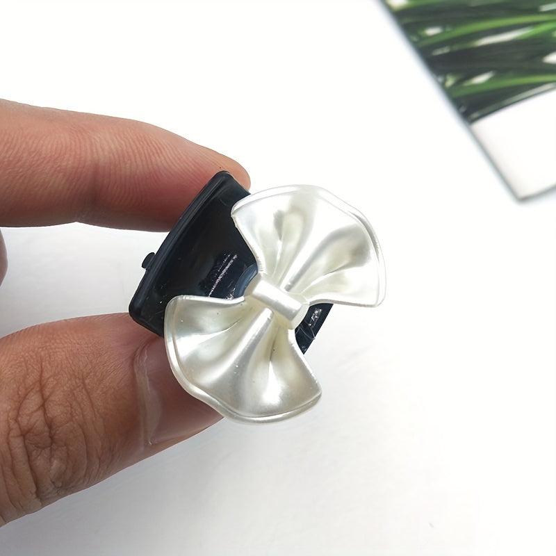 2pcs Mini Hair Claw Clip Bow Hair Claw Style Nonslip Clip For Hair Bangs