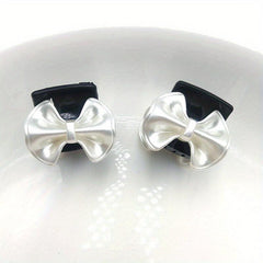 2pcs Mini Hair Claw Clip Bow Hair Claw Style Nonslip Clip For Hair Bangs