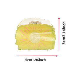 Fruit Rainbow Hair Claw Mini Shark Claw Braid Hair Clip Ponytail Holder