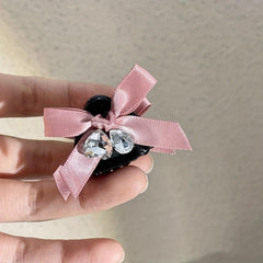 Crystal Bow Hair Claw Mini Hair Clip Accessories