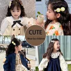 5pcs Funny Food Hair Clip Cartoon Lotus Root Corn Mushroom Duck Billed Clip