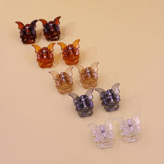 10pcs Mini Butterfly Claw Clips Jelly Hair Claw Nonslip Shark Claw