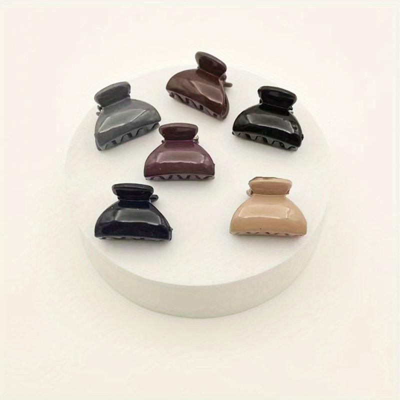 6pcs Mini Hair Claw Clip Solid Flower Shaped Hair Clip for Women Girls