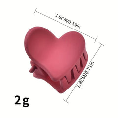 20pcs Heart Shaped Nonslip Hair Claw for Women Girls Baby Sweet Hair Clip