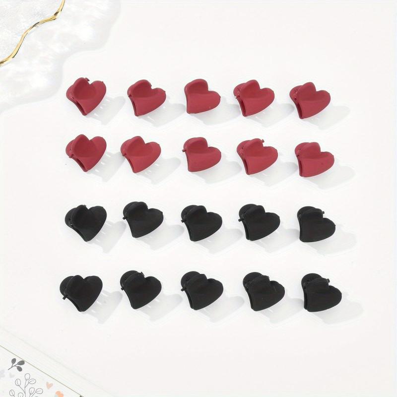 20pcs Heart Shaped Nonslip Hair Claw for Women Girls Baby Sweet Hair Clip