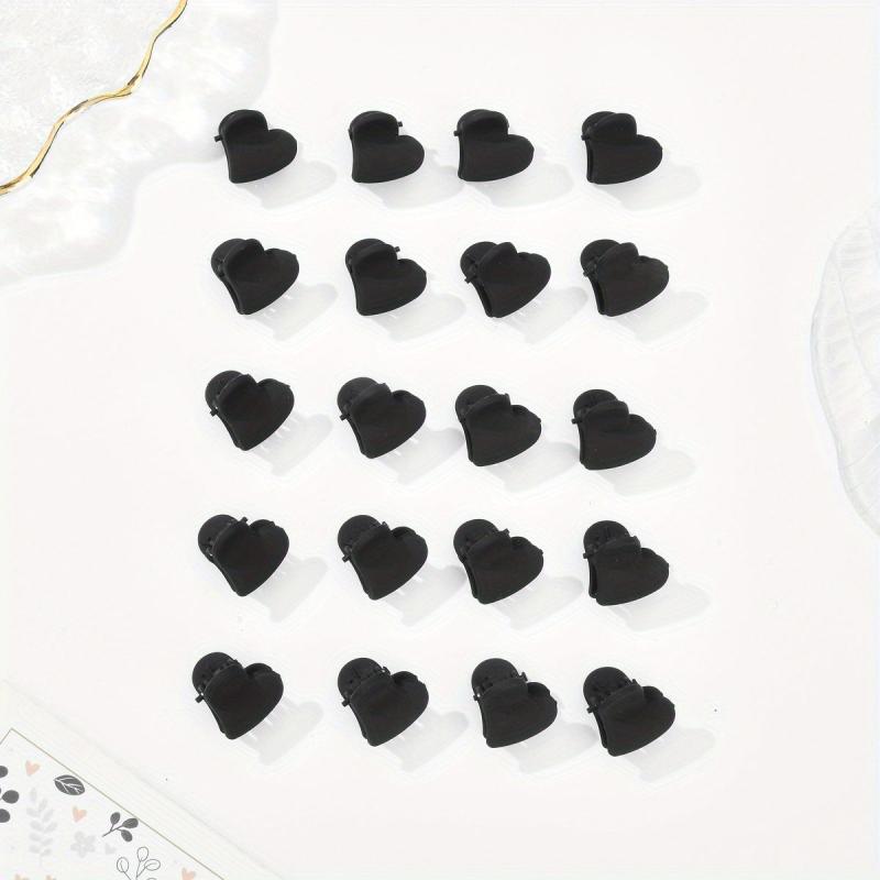 20pcs Heart Shaped Nonslip Hair Claw for Women Girls Baby Sweet Hair Clip
