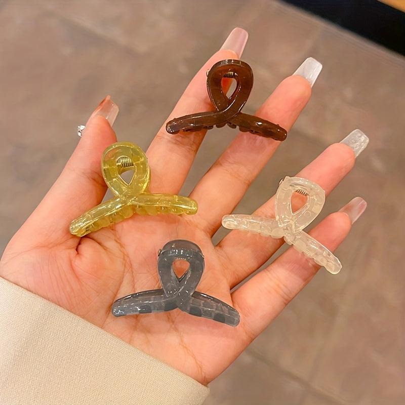 4pcs Vintage Hair Claw Shark Claw Bangs Clip Hair Accessories for Women