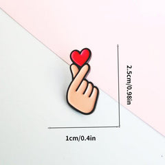 Heart Brooch Pin Creative Pop Enamel Pin Lapel Badges Brooch Funny Jewelry