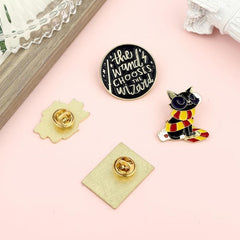 Men's Funky Cartoon Hat Metal Brooch for Backpack Clothes