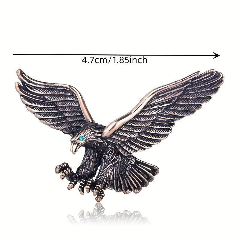 Vintage Flying Eagle Brooch Pin for Men Casual Clothing Jewelry