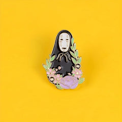 Faceless Men Cartoon Brooch
