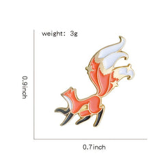 Creative Cartoon Big Tail Fox Alloy Brooch