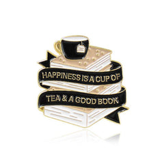 Tea & Book Happiness Brooch