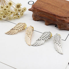 2pcs Wing Brooche Set Retro Style Wedding Shirt Collar Pin Accessory Gift