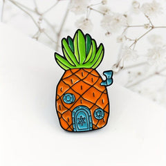 Fruit Pineapple House Brooch For Men