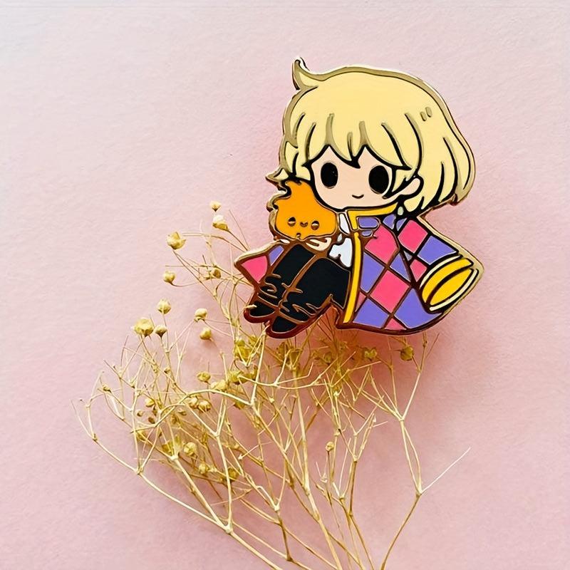 Cartoon Girl Pattern Enamel Backpack Pin