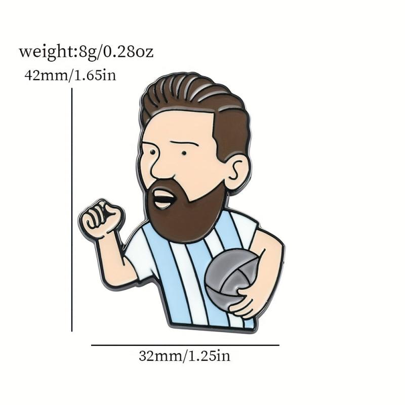 Creative Soccer Player Brooch For Men