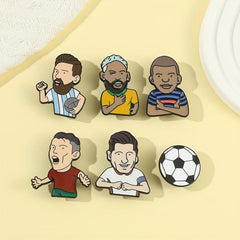 Creative Soccer Player Brooch For Men