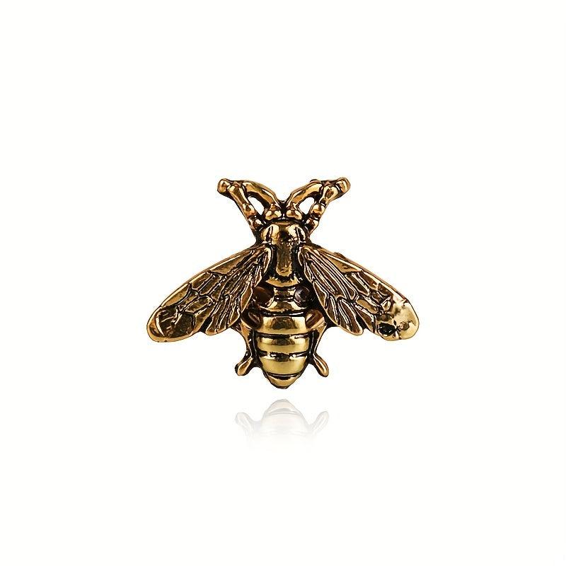 Retro Bee Alloy Brooch Collar Pin Dual use Shirt Suit Accessories