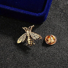Retro Bee Alloy Brooch Collar Pin Dual use Shirt Suit Accessories