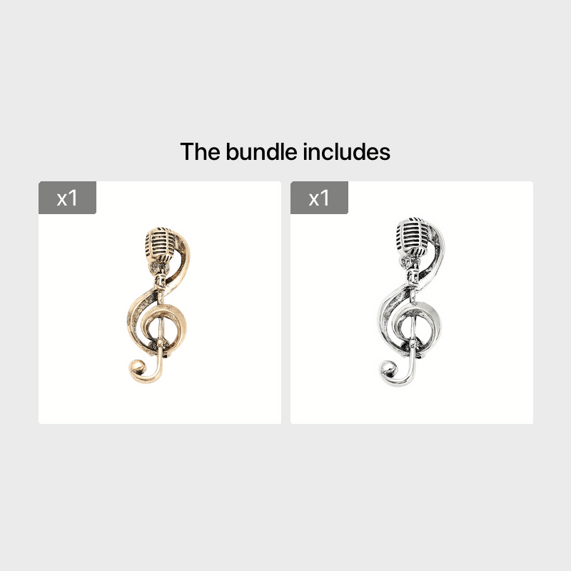 Music Note Brooch For Him