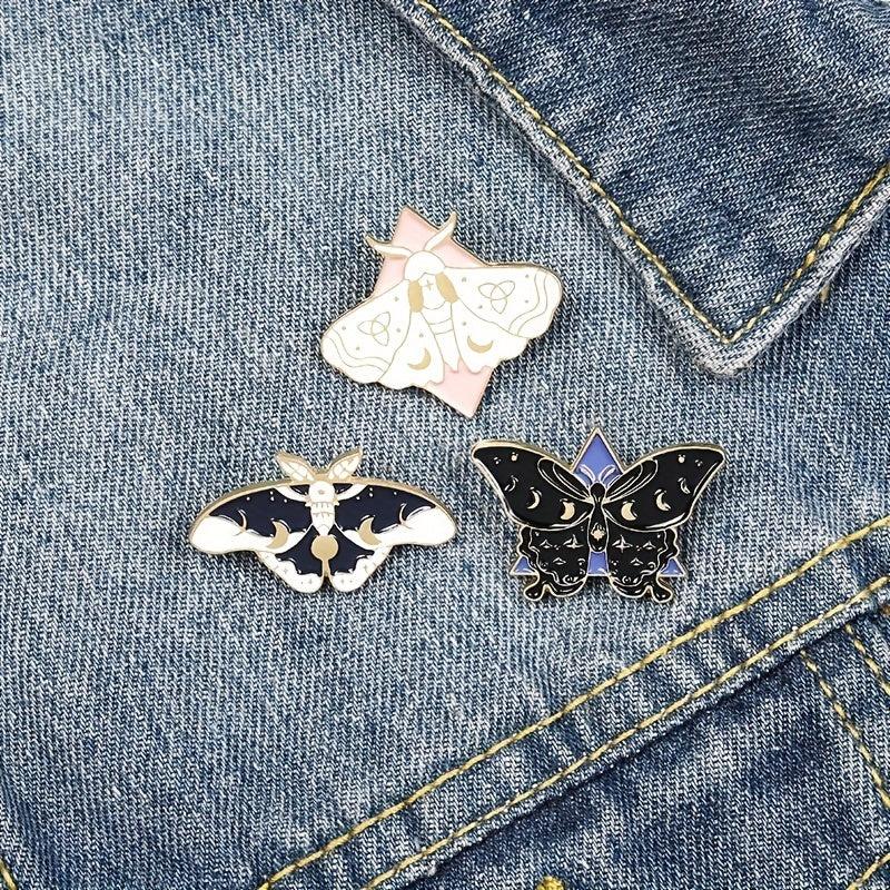 Zinc Alloy Moth Butterfly Insect Brooch Bag Shirt Clothing Accessories