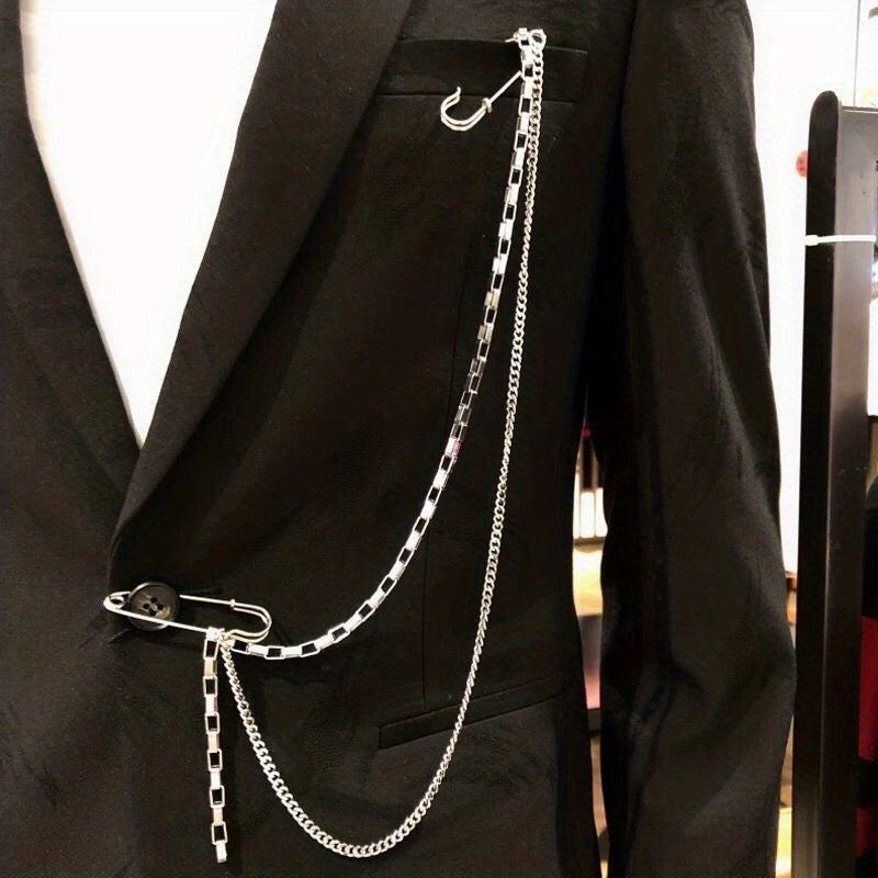 Street Style Waist Chain Brooch for Men and Women