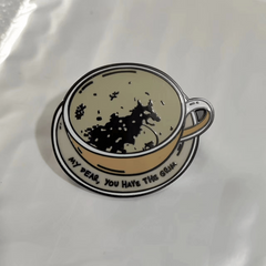 Aluminum Alloy Coffee Cup Brooch