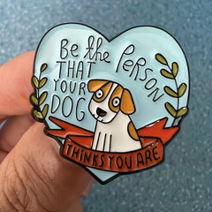 Dog Brooch Enamel Lapel Pin for Men