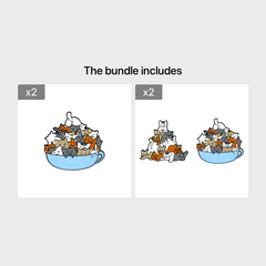 Cup Of Cats Pattern Enamel Pin