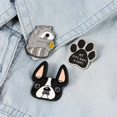 Dog Paw Shape Accessory Brooch Pin