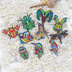 Colorful Insect Brooch Pin