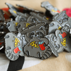 Funny Grey Cat Brooch
